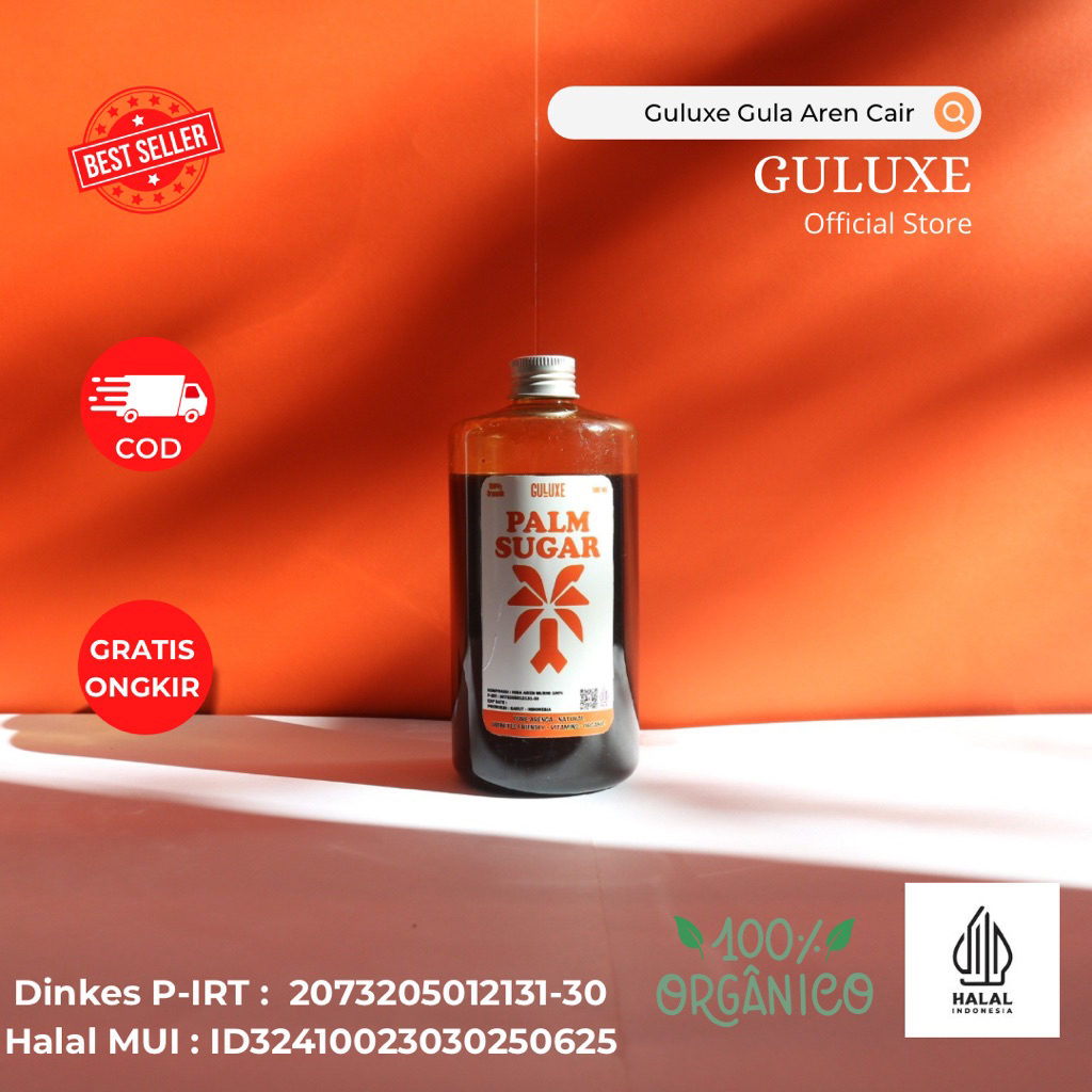 

Guluxe Gula Aren Cair / Syrup Palm Sugar Organik / Aren Sugar Liquid Premium Quality 500 ML