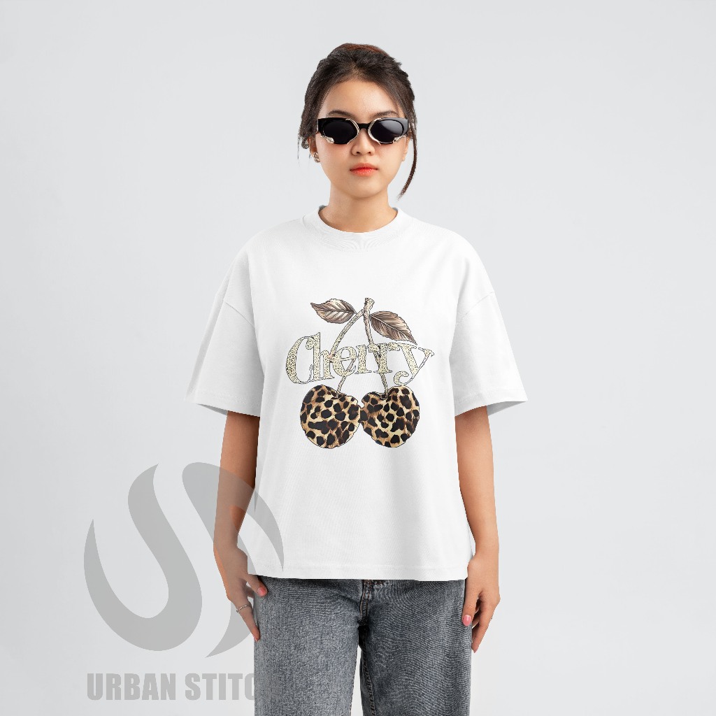 Kaos Oversize Boxy Chery Leopard / Kaos Oversize Boxy Motif Chery Leopard
