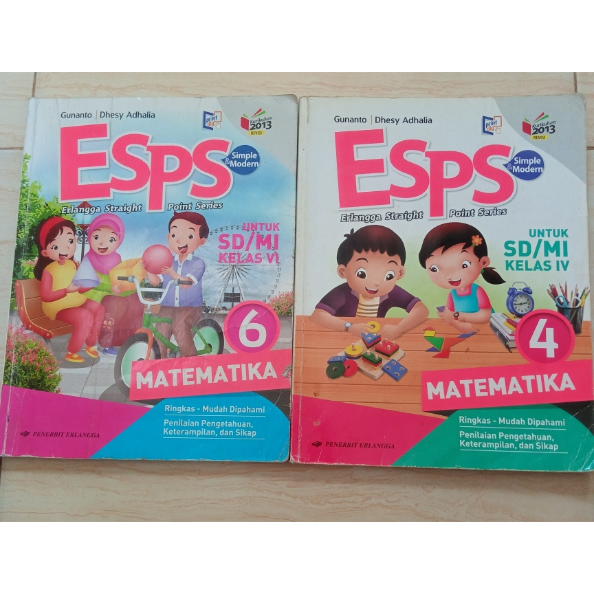 Buku Preloved Buku Bekas ESPS Matematika Kurikulum 2013 Revisi Penerbit Erlangga Kelas 4 6