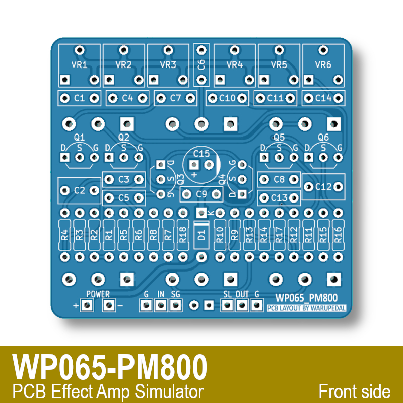 PCB Efek Amp Simulator | WP065_PM800 based on PAL FX JCM800 1590B