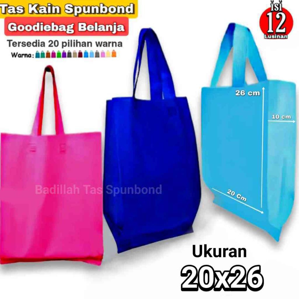 

Tas Spunbond 20x26cm| Goodiebag Ukuran 20x26 lusinan murah