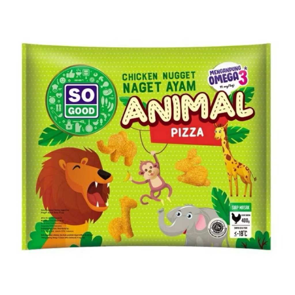 

So Good Chicken Nugget Animal Pizza 400gr