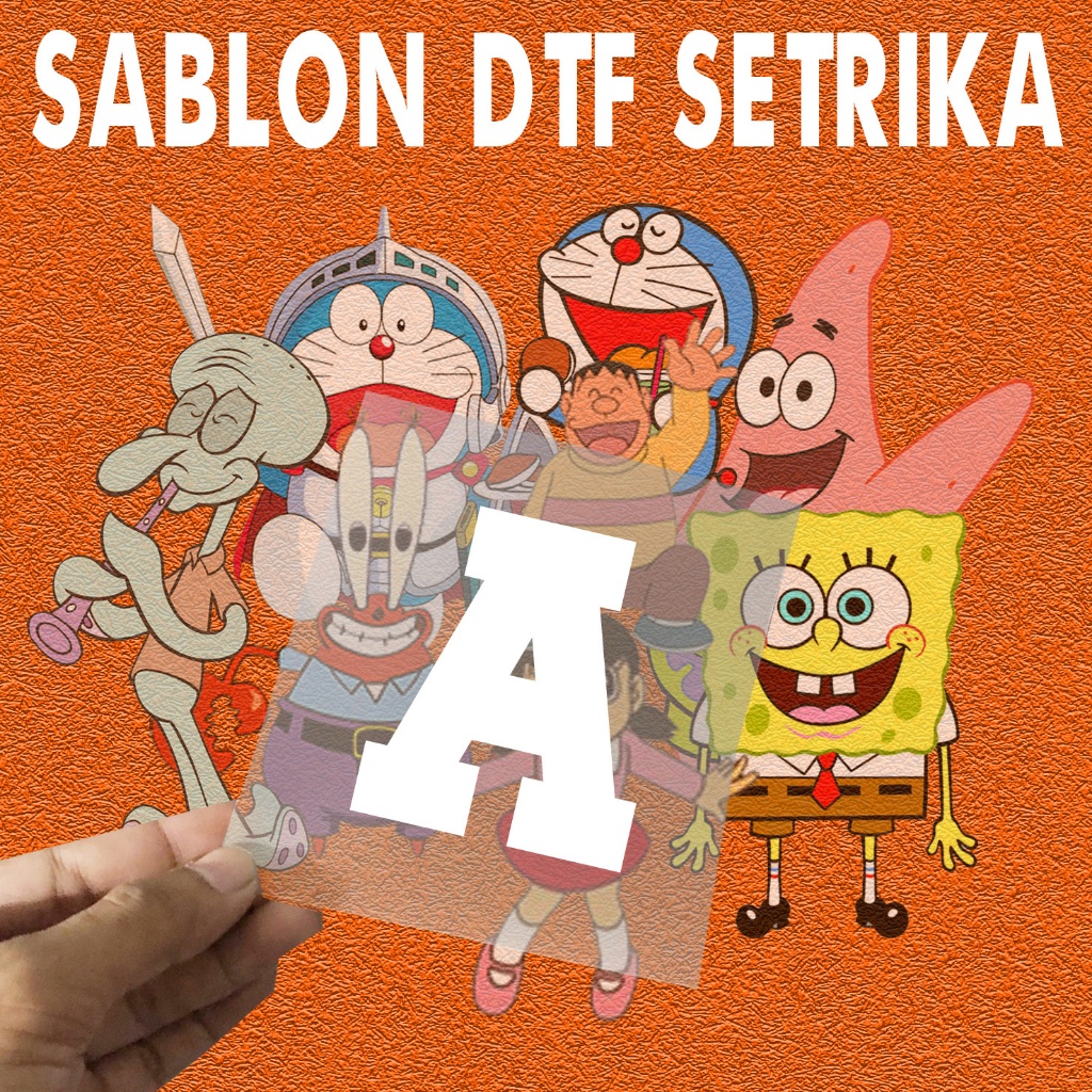 SABLON DTF - SABLON SETRIKA - HURUF PUTIH | 6CM X 6CM
