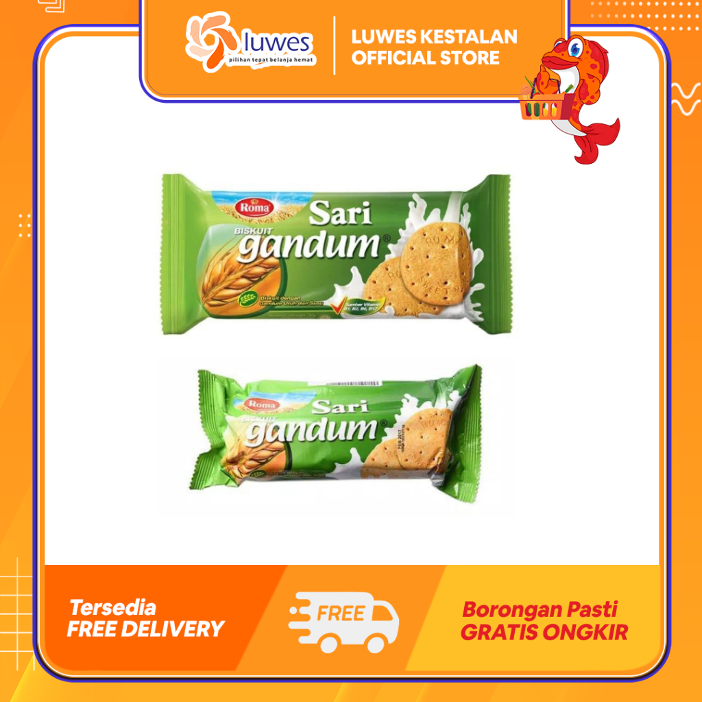 

Roma Sari Gandum Biskuit 149gr / 240gr Biskuit Sari Gandum Pilihan & Mengandung Susu Bergizi