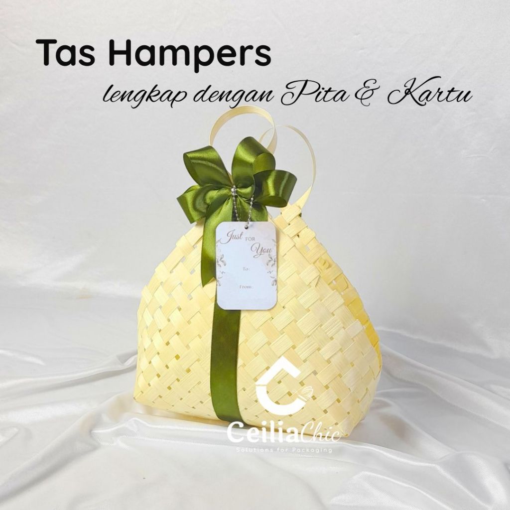 

Tas Hampers Aesthetic Anyaman Bambu / Tas Kado / Goodie Bag Hampers / Tas Souvenir