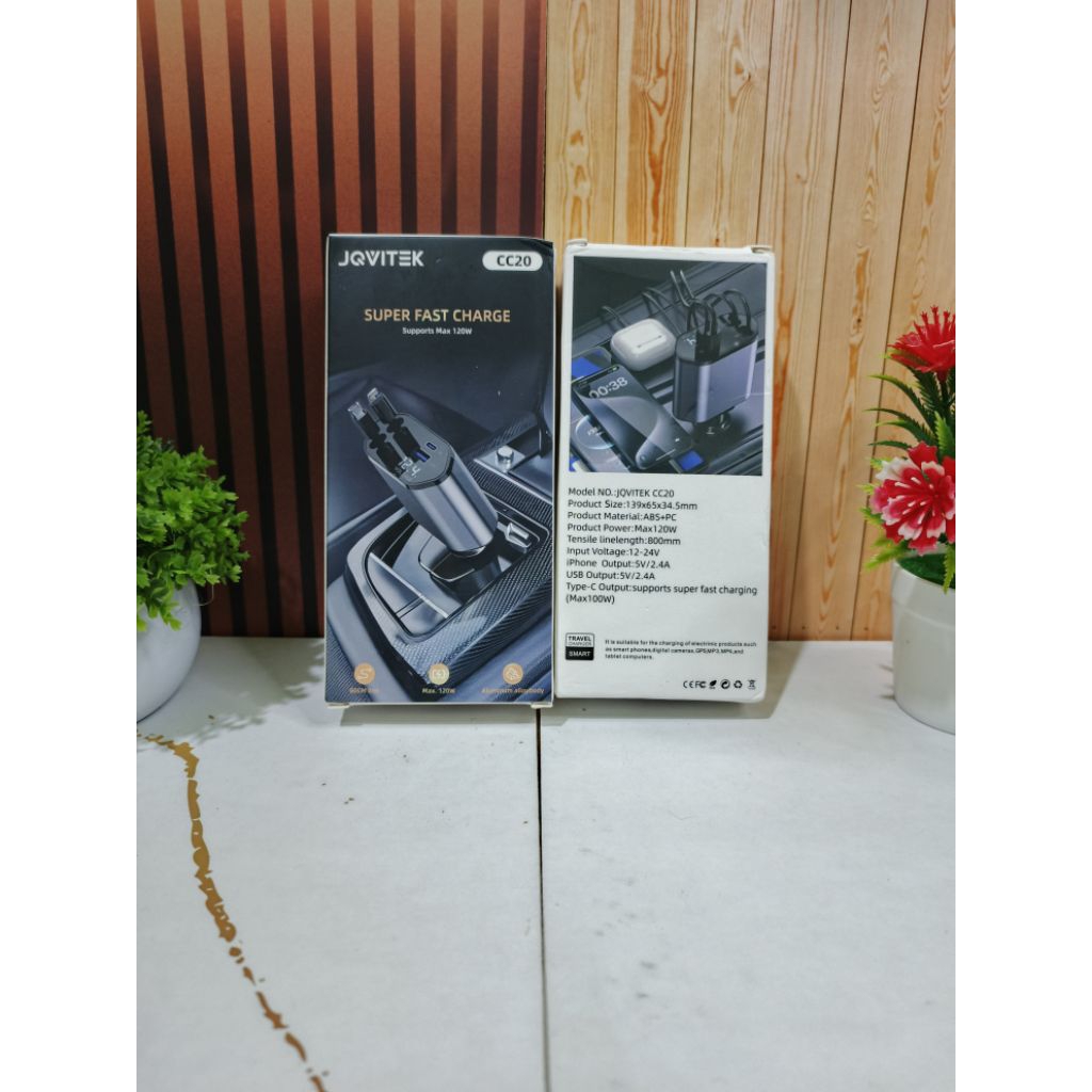 JQVITEK CC20 Car Charger Super Fast Charge Support Max 120W