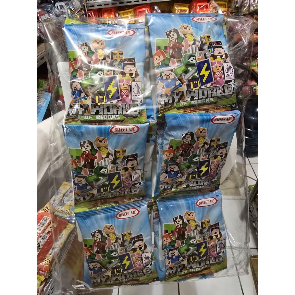 

Permen renceng lego my world/minecraft isi 10 pcs