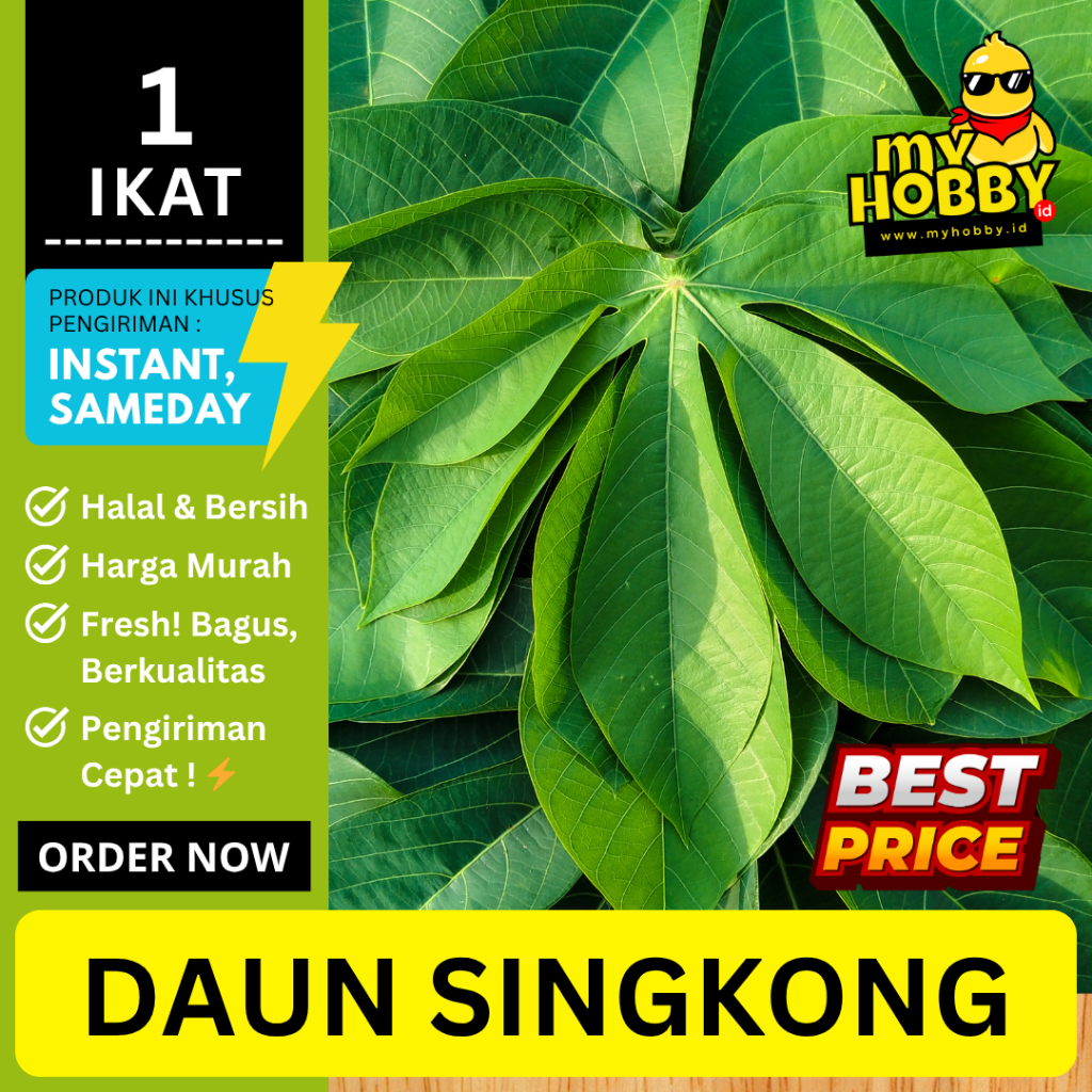 

1 Ikat Daun Singkong Segar, Enak dan Empuk! Sangat Cocok Untuk Lalapan, Urab, dan Sayur. MyHobby ID