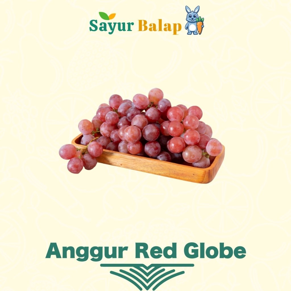 

Anggur Red Globe - 250 - 350 Gram - Sayur Balap Lampung