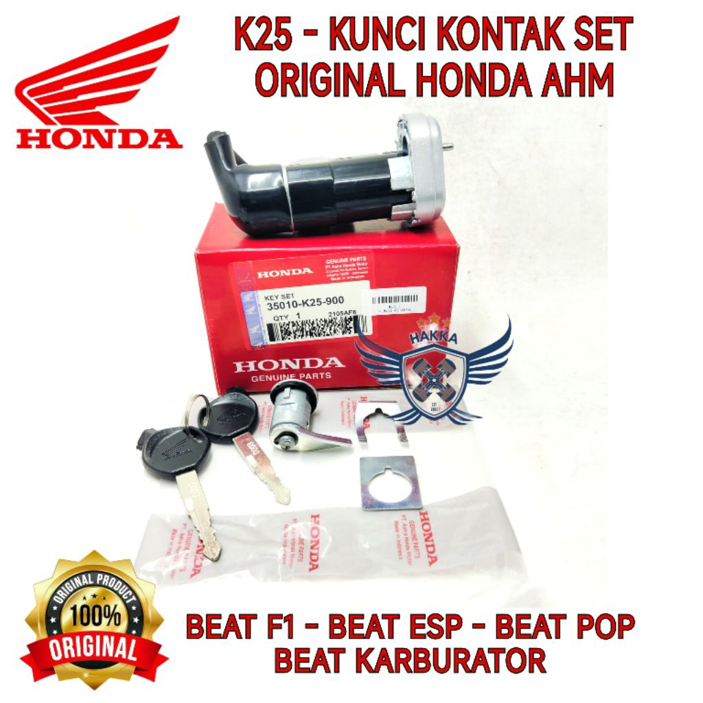 K25 ORIGINAL SET KUNCI KONTAK HONDA BEAT F1, ORIGINAL SET KUNCI KONTAK HONDA BEAT ESP, ORIGINAL SET 