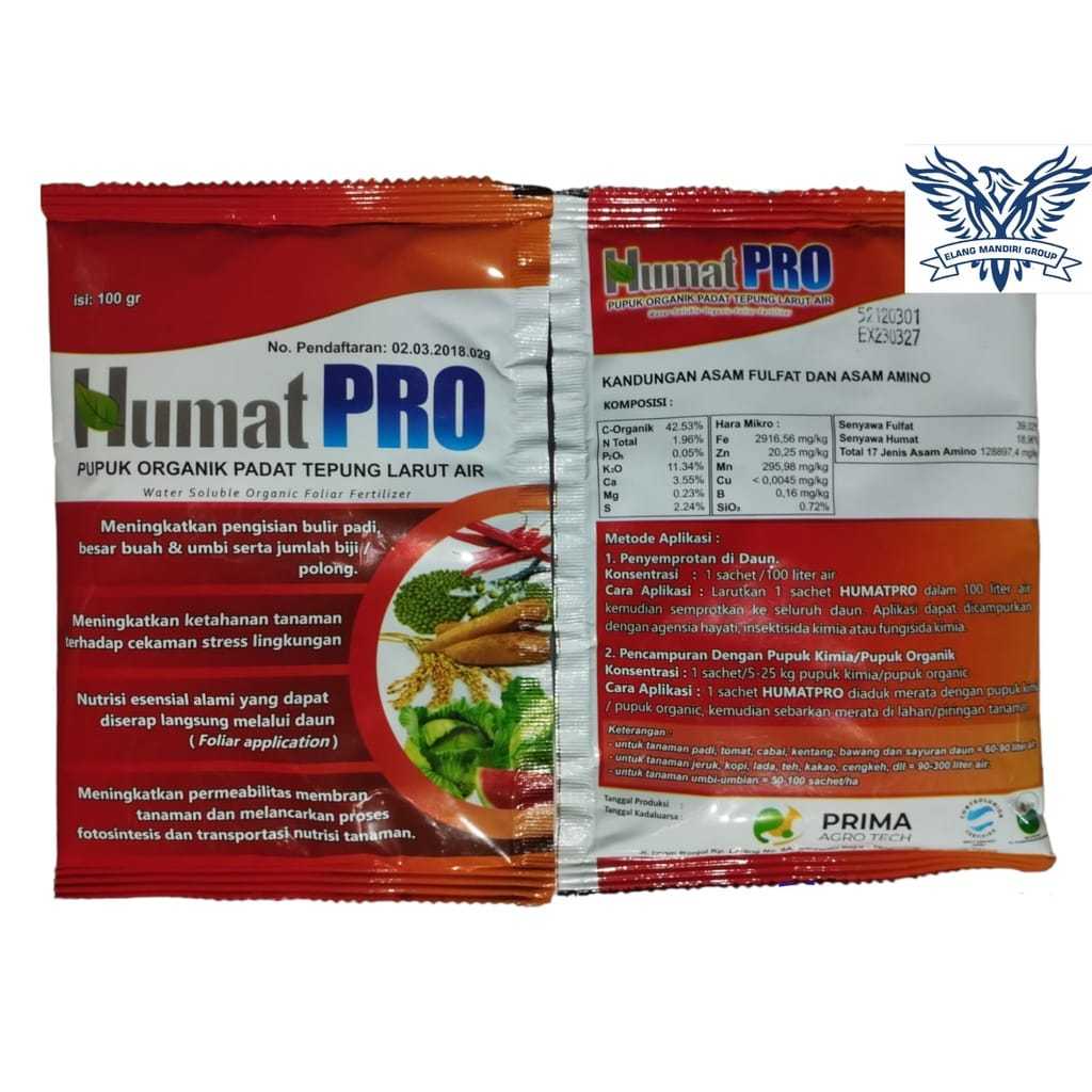 Humat pro 100gr pupuk yang mengandung asam fulfat dan asam amino Prima agro