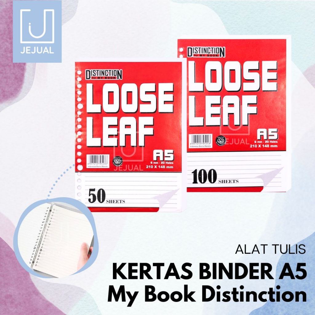 

KERTAS BINDER A5 Loose Leaf Kertas Isi Binder Garis My Book Distinction 50/100 lembar