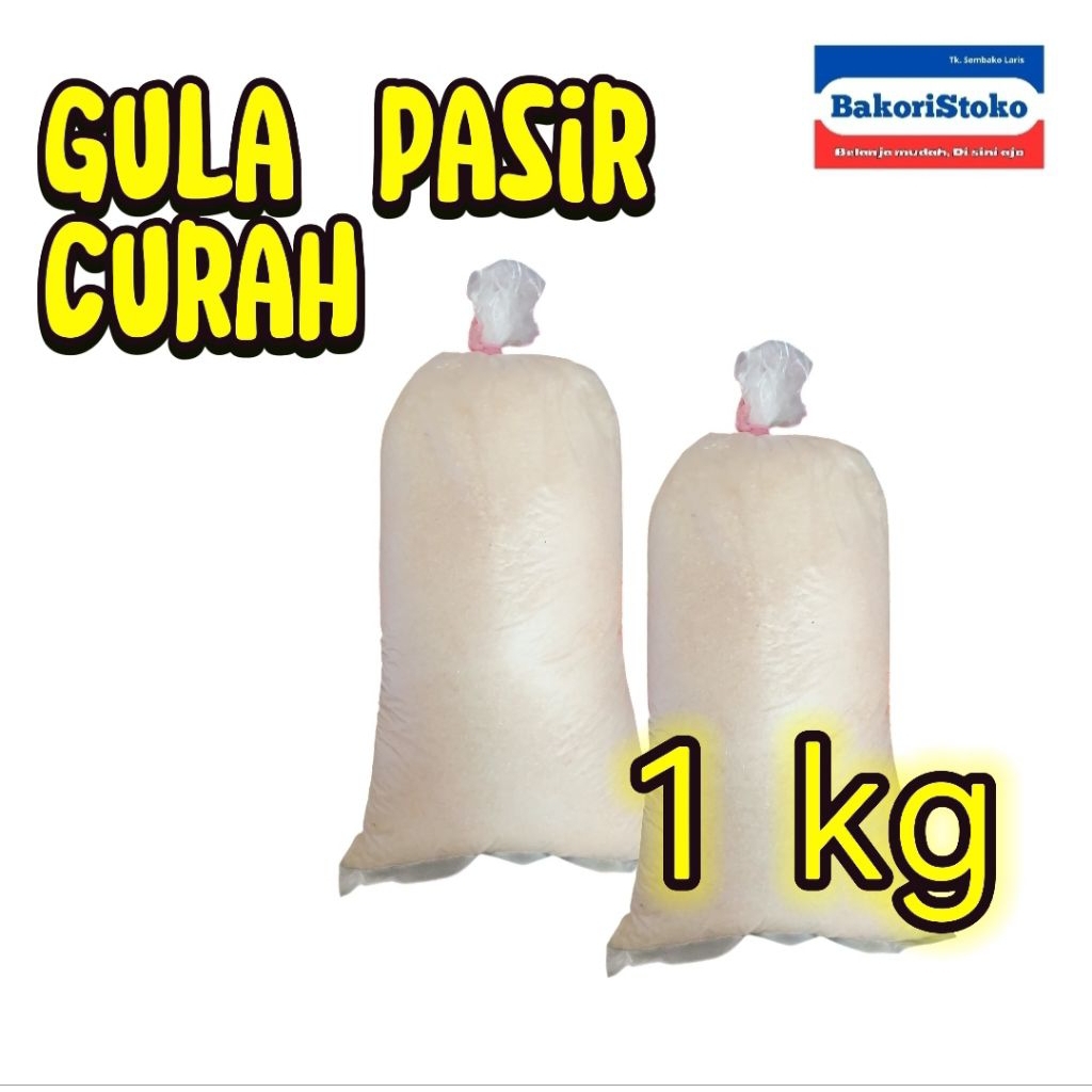

1kg Gula Pasir Murah Halus / Putih / Kering / Gula Pasir Curah Kemasan 1kg