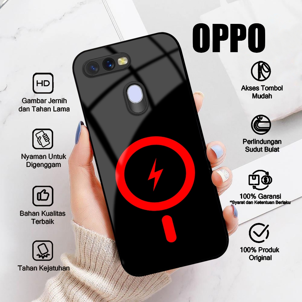 Case OPPO A5S OPPO A7 Casing OPPO A11K OPPO A12 A7X A12E A12S Motif MAGSAFE WARNA Softcase Glossy Ha