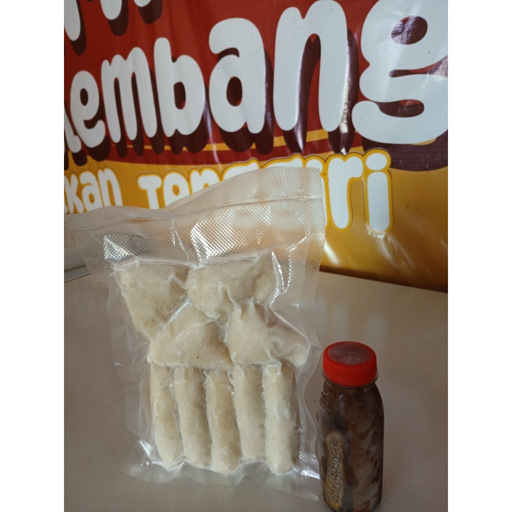

Pempek Premium Ikan Tenggiri PEMPEK LENJER & TELUR KECIL 9 Pcs + 100 ml Cuko