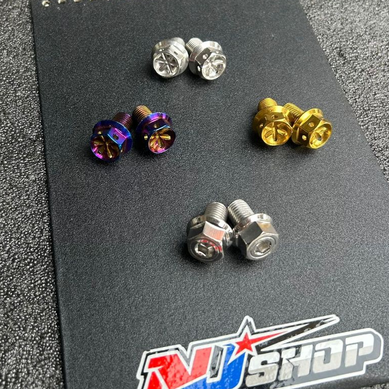 Set baut sambungan braket Yamaha Mio disk 260mm Jupiter z mxking disk 300mm stainless Heng original 