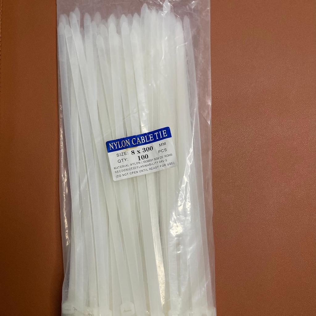 

Kabel Ties 1 Pack isi 100 PCS 8x30cm/5.2mm/Kabel Ties putih/NYLON CABLE TIES