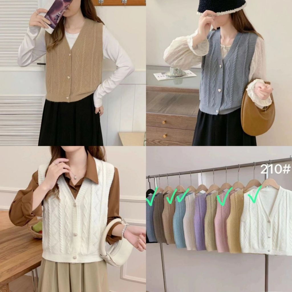 Atasan Vest Rajut Import Korean style SSZ210
