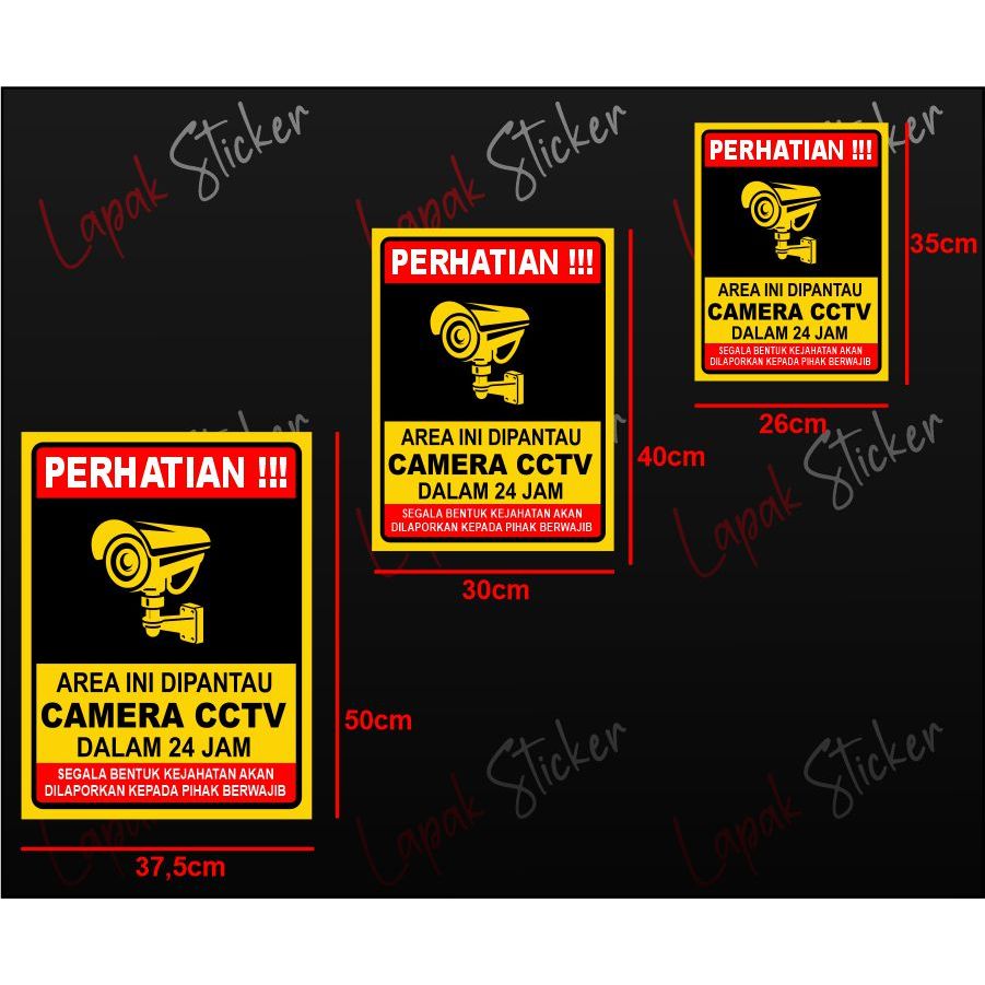 

Sticker peringatan area diawasi cctv 24 jam