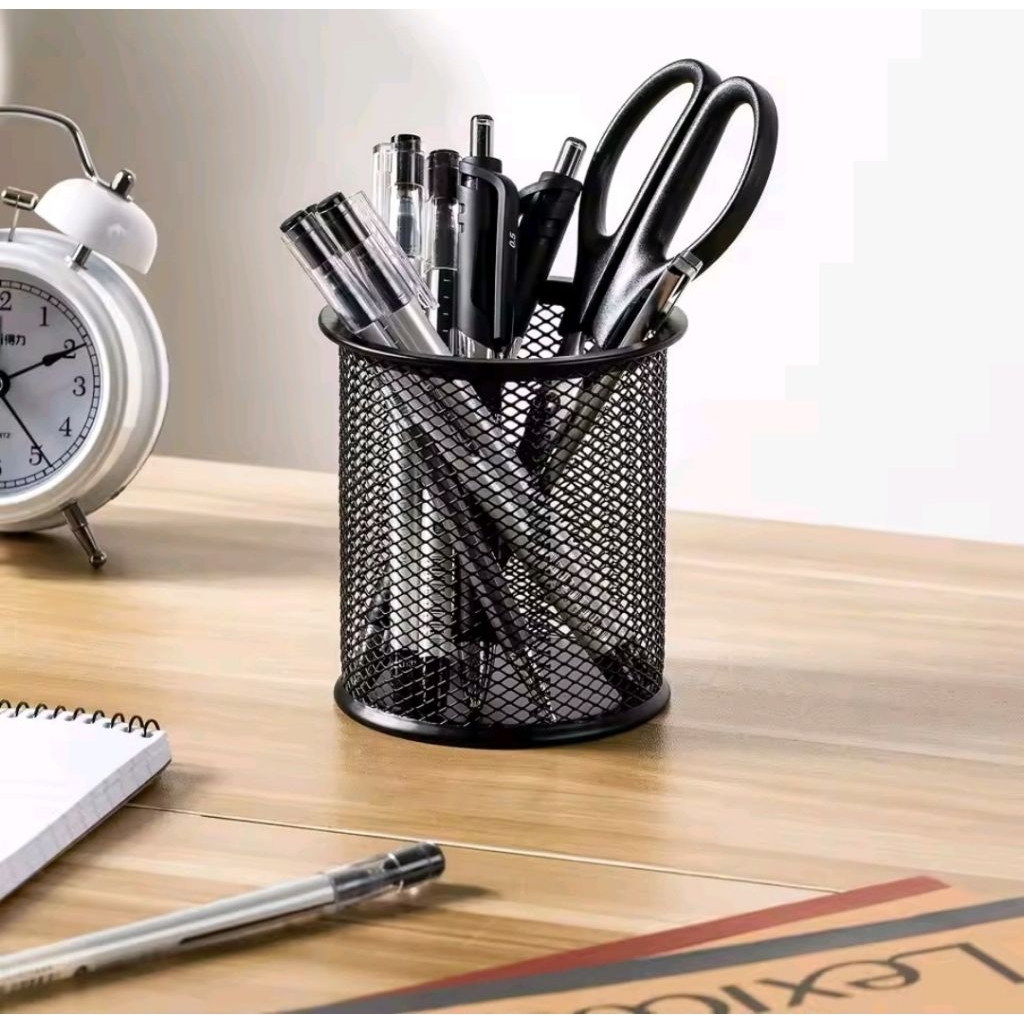 

A1 DESK SET PEN PENCIL TEMPAT ALAT TULIS TEMPAT KUAS KERANJANG PENA BESI