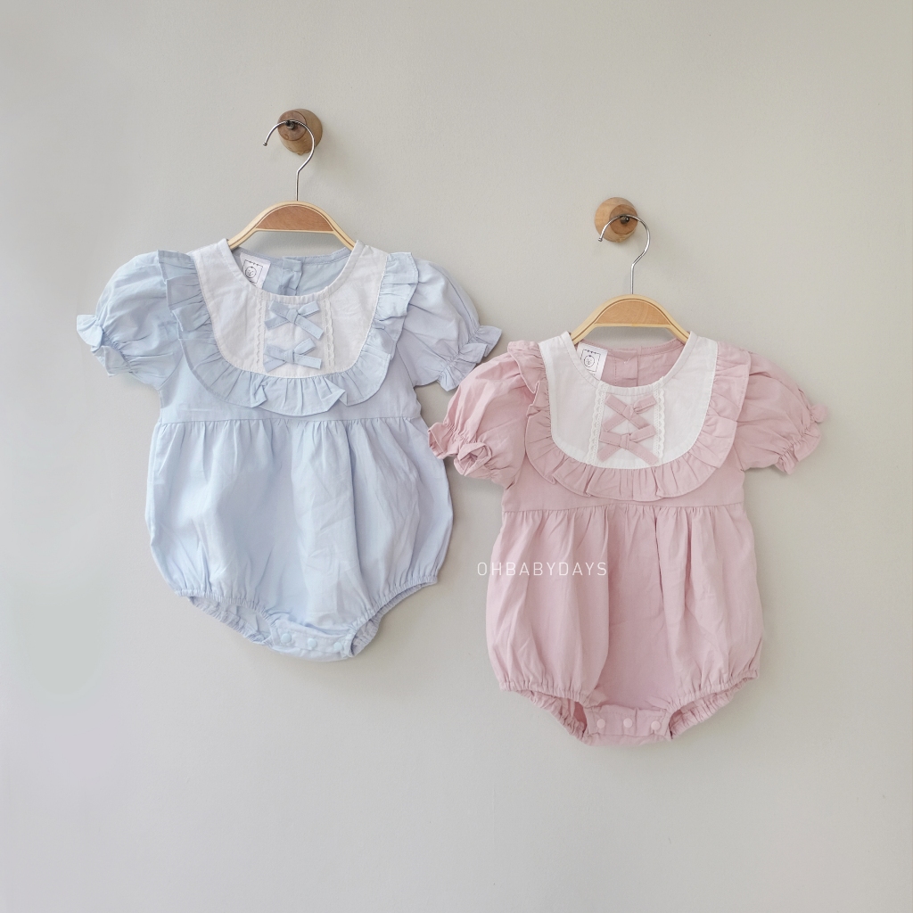 OHBABYDAYS | Jumper Romper Bayi | Pastel Bow Romper