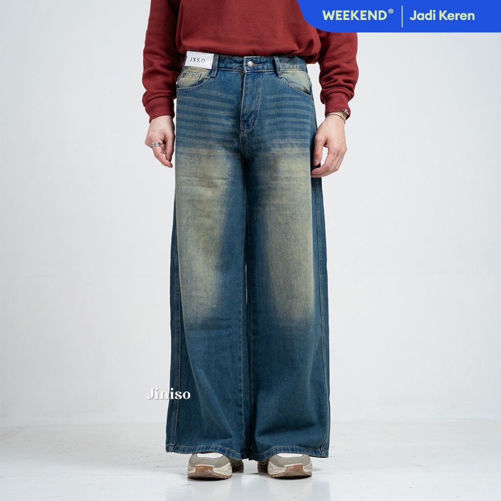 JINISO Oversize Baggy Loose Jeans Pria 685
