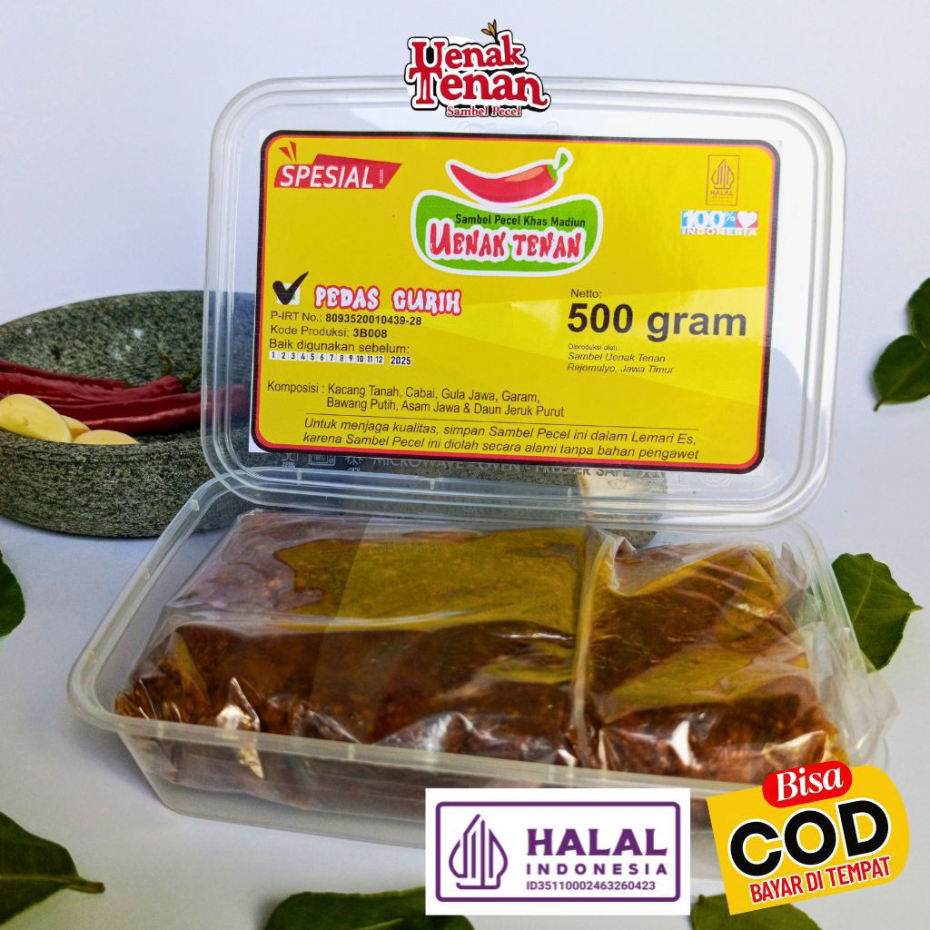

Bumbu Pecel Sambel Kacang Asli Madiun Uenak Tenan Mika 500g