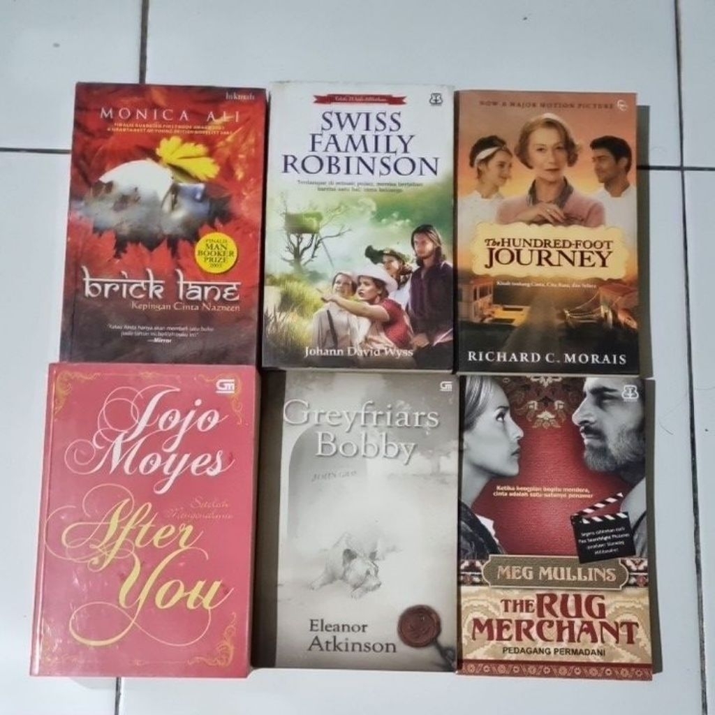 Aneka Novel Preloved Original Berbahasa Indonesia | Jojo Moyes - After You | Johann David Wyss - Swi