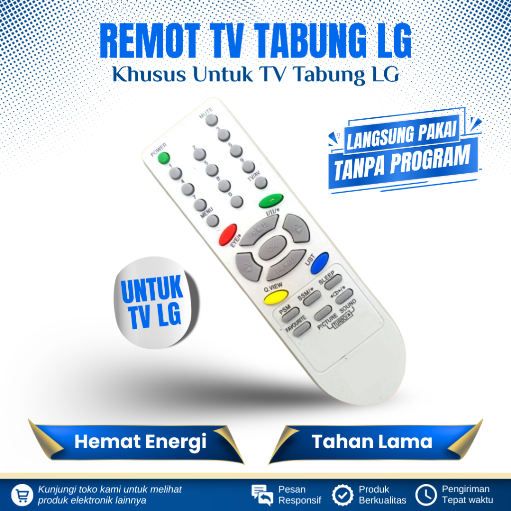 REMOTE TV TABUNG LG LANGSUNG PAKAI REMOT TV TABUNG LG TANPA PROGRAM REMOT TV TABUNG LG SEMUA TIPE
