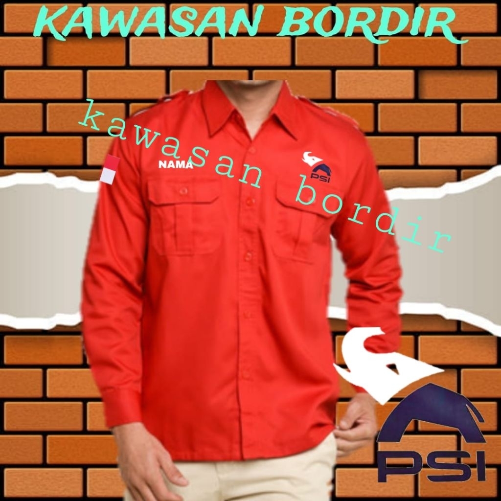 Terbaru kemeja PSI baju PSI seragam PSI pdh PSI kemeja partai PSI seragam partai PSI pdh partai PSI 