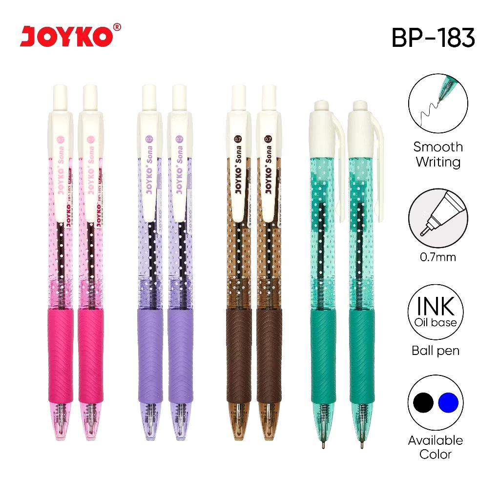 

Joykp BP-183 Sona | Ball Pen 0.7mm | Pulpen | Pena | Pen | Bolpoin