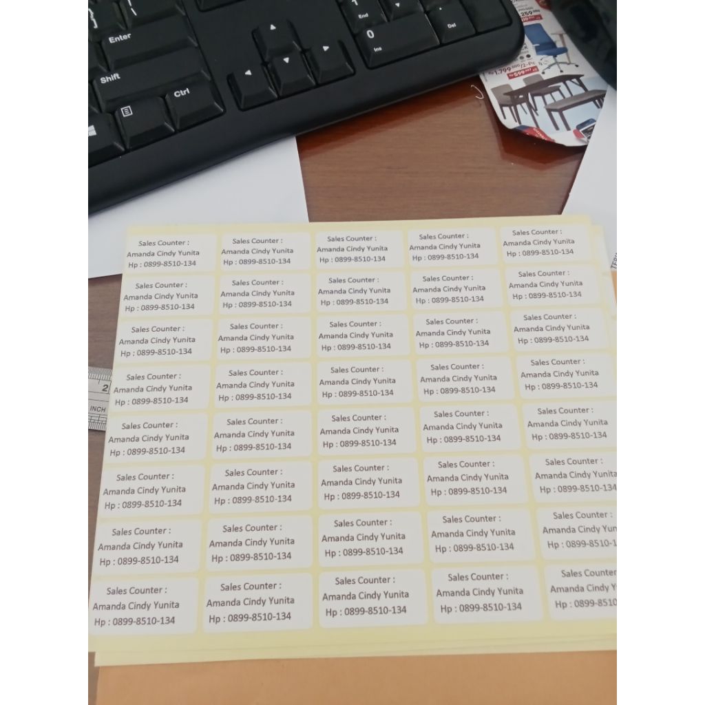 

LABEL ATAU STIKER NAMA UNTUK SURAT UNDANGAN ATAU BROSUR ATAU LABEL HARGA BARANG
