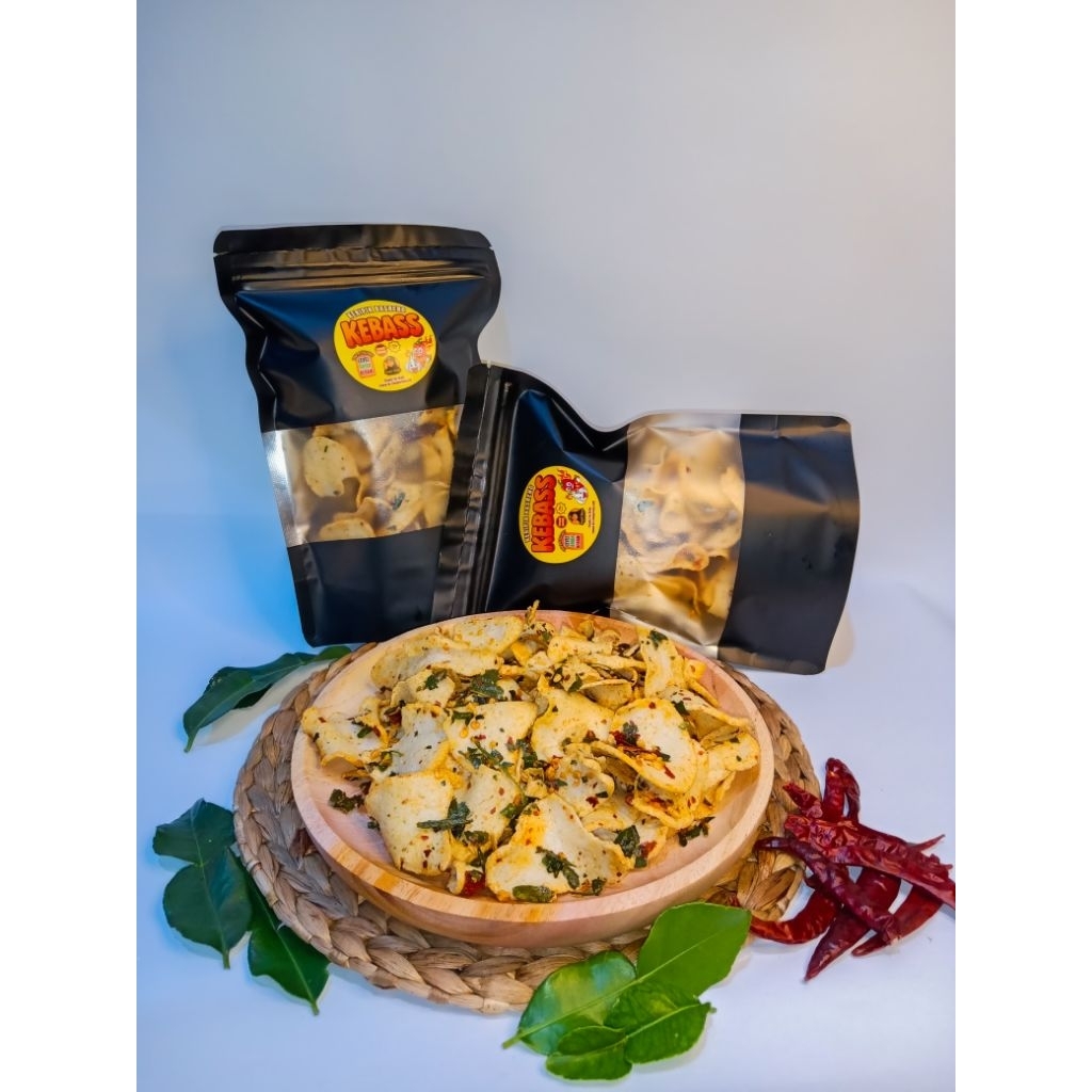 

kripik basreng pedas,original,daun jeruk.