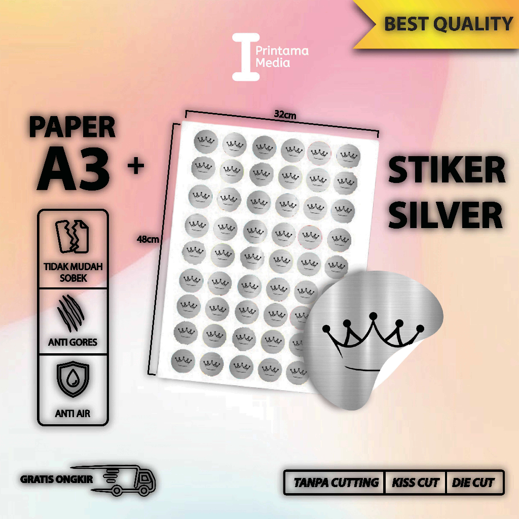 

Cetak Stiker A3+ | Cetak Stiker Label | Cetak Stiker Silver Metalize