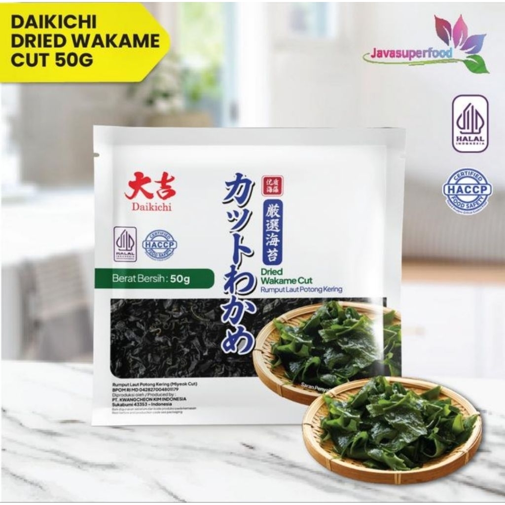 

Miyeok Cut 50gr - Cut Wakame - Rumput Laut Kering Miso Soup - Dried Seaweed