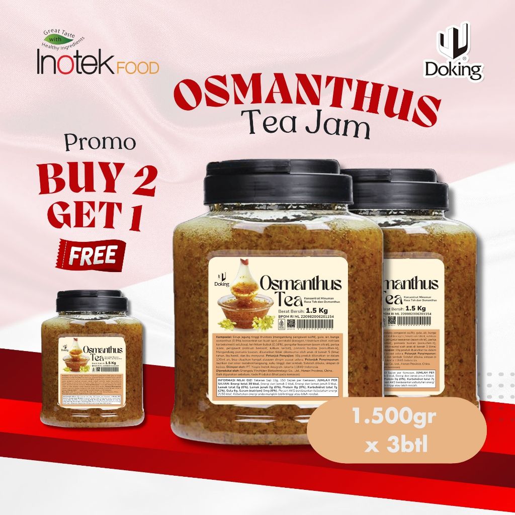 

PROMO KEMERDEKAAN BELI 2 GRATIS 1 - Doking Osmanthus Tea Jam 1500 gr x 3 jar