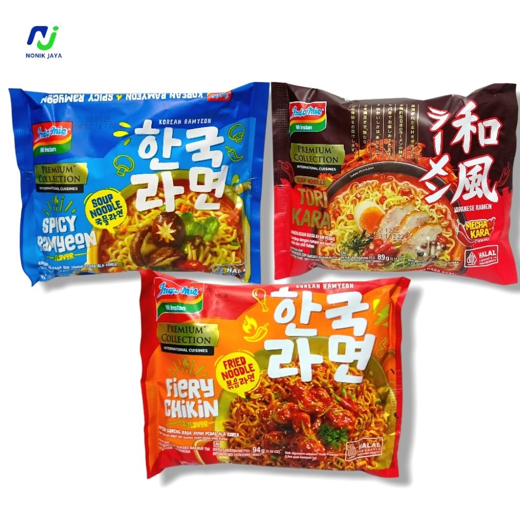 

( READY STOK ) Indomie Mi Instan Premium Collection Paket 5 Pcs@94gr