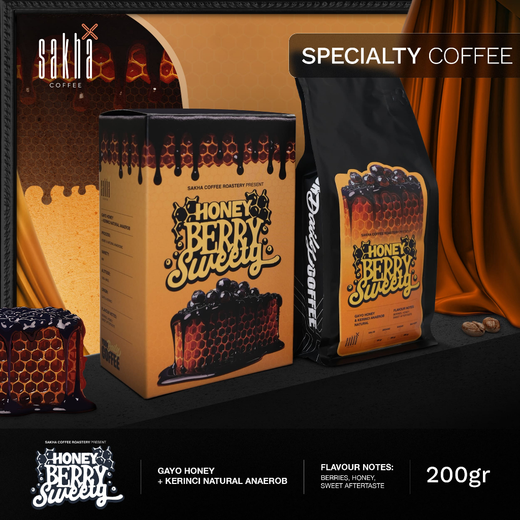 

BIJI KOPI ARABICA HONEY BERRY SWEETY Specialty Arabika Sakha Coffee Roastery