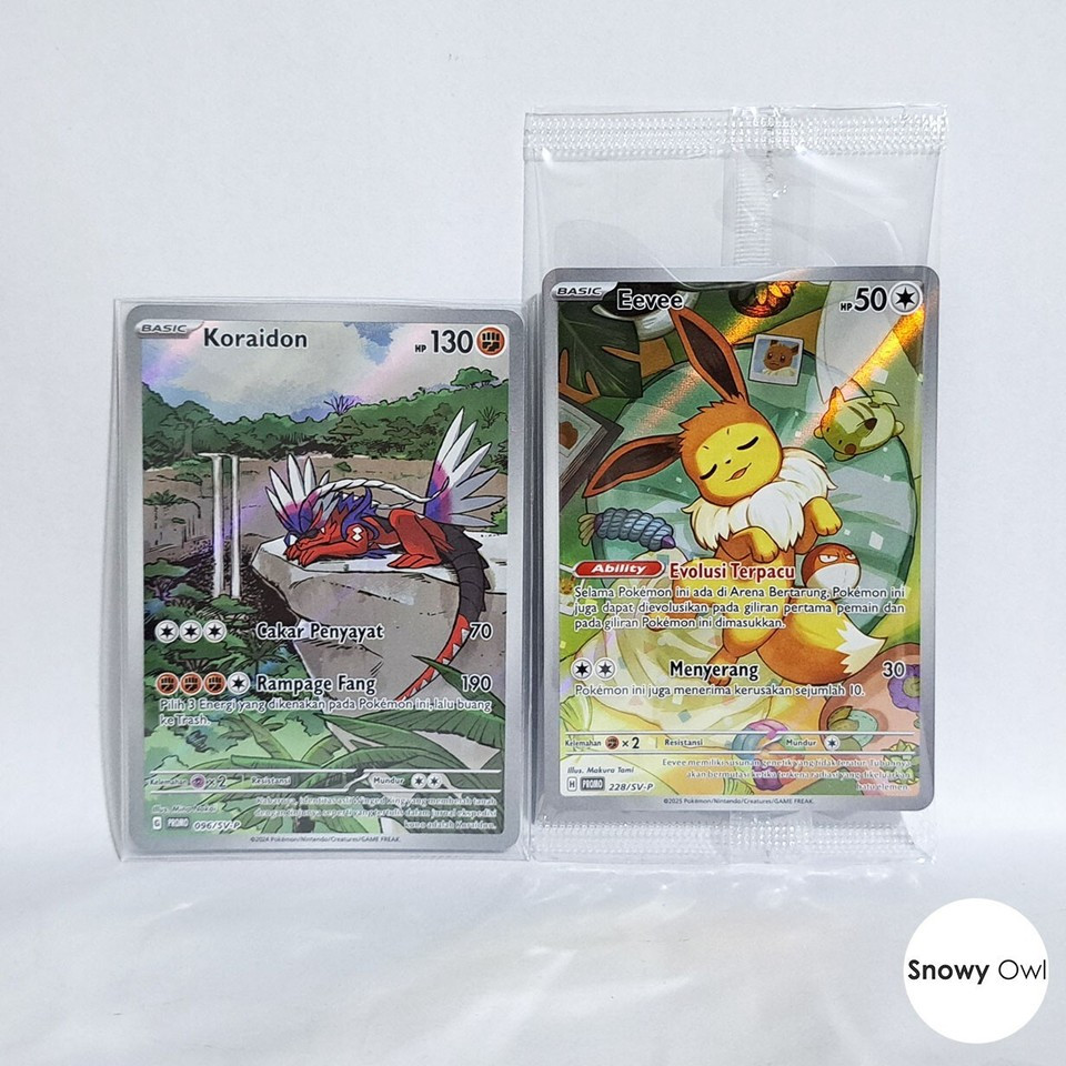 Koraidon 096/SV-P & Eevee 228/SV-P AR Promo Set Pokemon TCG Card Indonesia Original