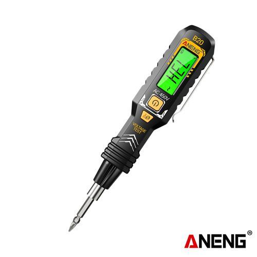Aneng B20 Mata Obeng Bolak Balik 11V-450V AC Voltage Screwdriver Slotted Cross Tester Pen Black