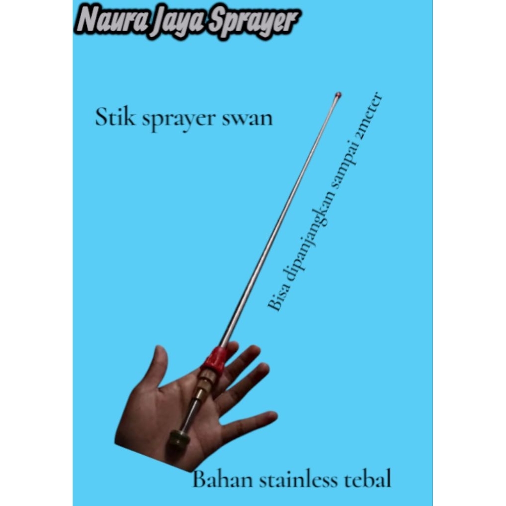 stik sprayer swan panjang 2meter model teleskopik bisa dipanjang pendekkan
