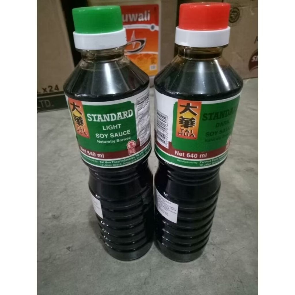 

Kecap Asin Putih & Kicap Asin Hitam Tai Hua 640 ml Light Soy Sauce Standard