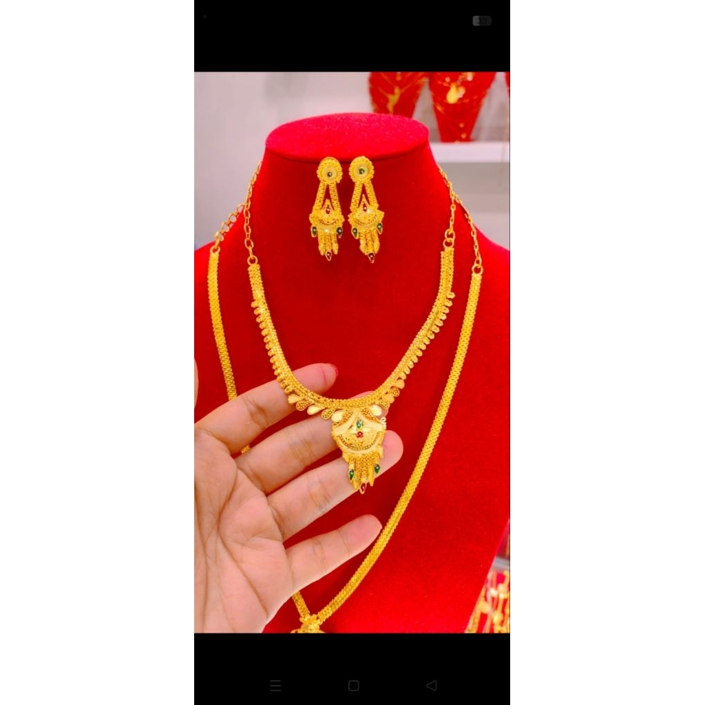 Kalung Dubai pendek bahan tidak kaku