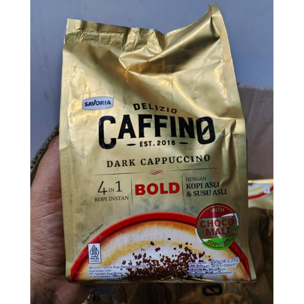 

Kopi Caffino Bold Dark Cappuccino Isi 6 Sachet