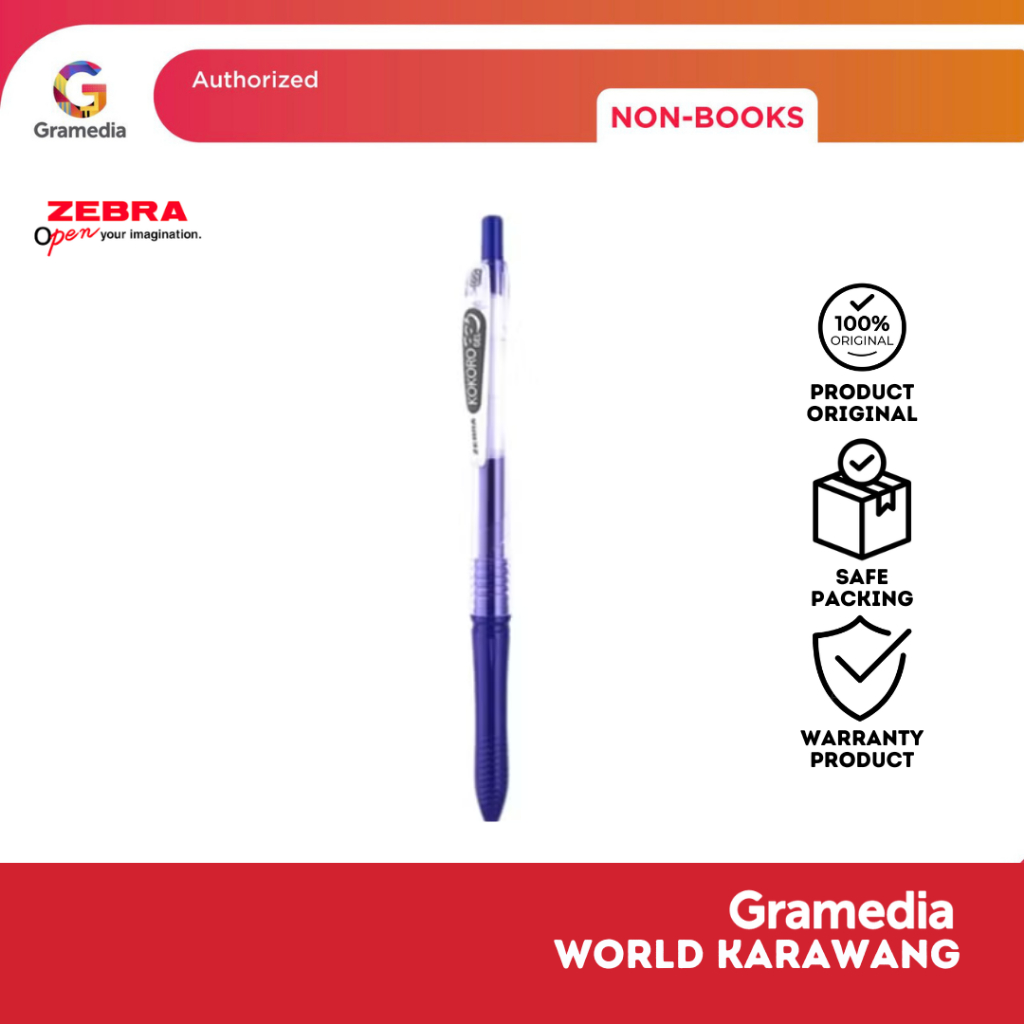 

Zebra - Pulpen Kokoro Gel 0.5 mm Warna Blue Black - Gramedia Karawang