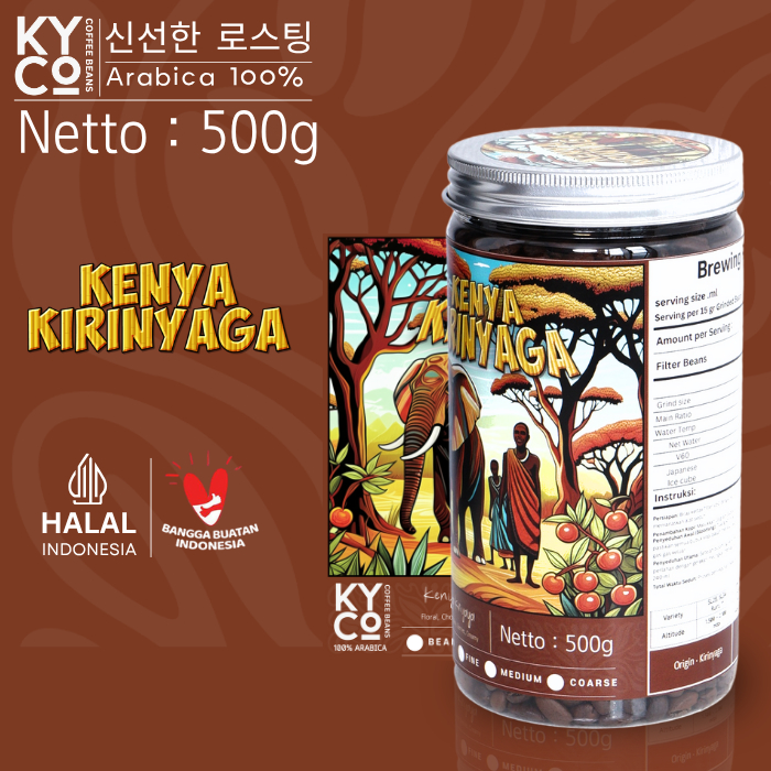 

Biji Kopi Arabika Kenya Kiriyaga 500 gram - Impor Beans Grade 1 | Roast Beans | Brewing | Medium Roast | Fillter | Blend Kopi | Kiyowo Coffee Roastery
