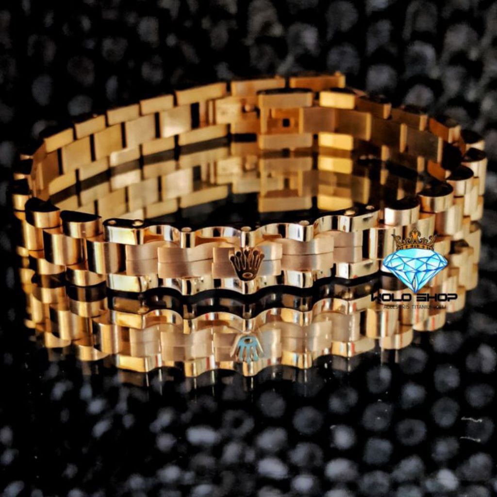 Gelang Titanium Rantai Jam Bracelet Anti Karat