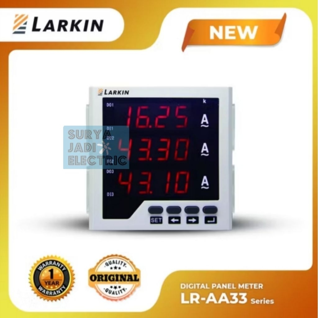 Digital Ampere Meter Larkin LR-AA33 3 Phase Digital Panel Meter