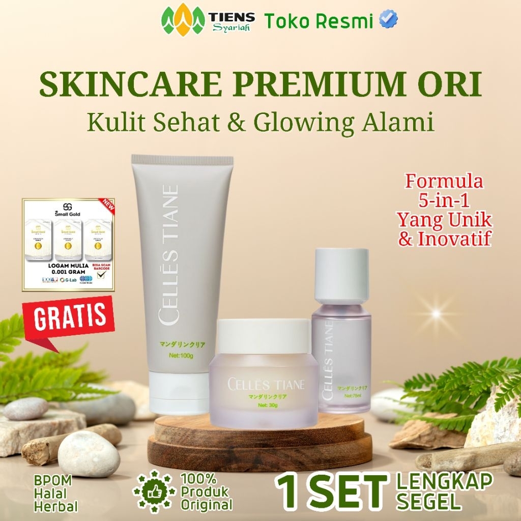 Skincare 1 Set Lengkap Tiens Bpom - Toner  Facial Cleanser  Cream Pemutih Wajah Glowing Cepat