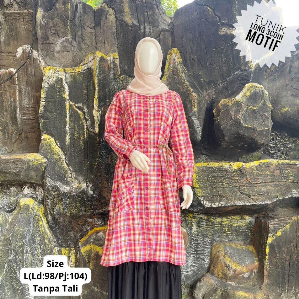 KEMEJA TUNIK CEWEK THREE COINS ORI BRANDED MATAHARI
